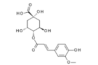4-フェルロイルキナ酸（4-FQA）の構造式